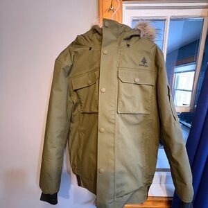 Woods Men's Military Green Hooded Jacket